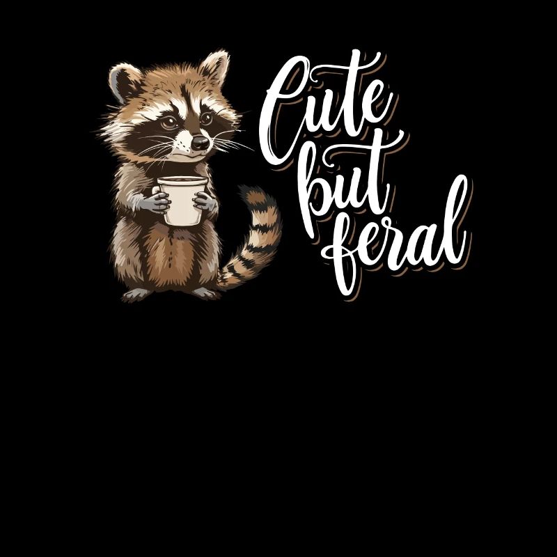Wild and Crazy Coffee Drinker Raccoon