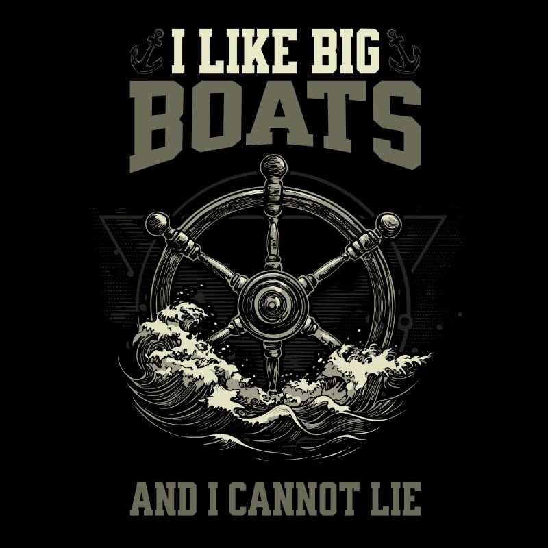 I Like Big Boats And I Cannot Lie Steering Wheel Design