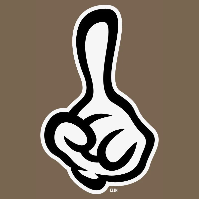 Raised index finger (finger / left hand NEG2C)