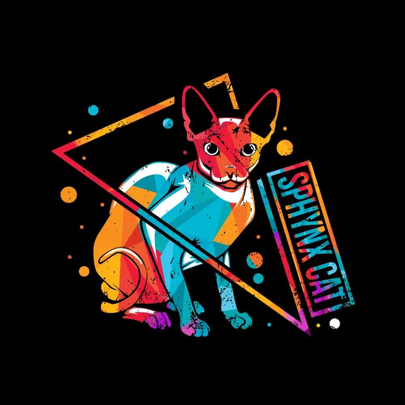 Sphynx Sphinx Cat Retro