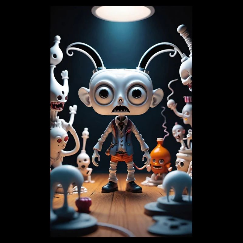 Eccentric Alien Toy Scene