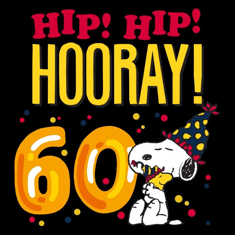 Peanuts 60 Years Birthday Design With Quote