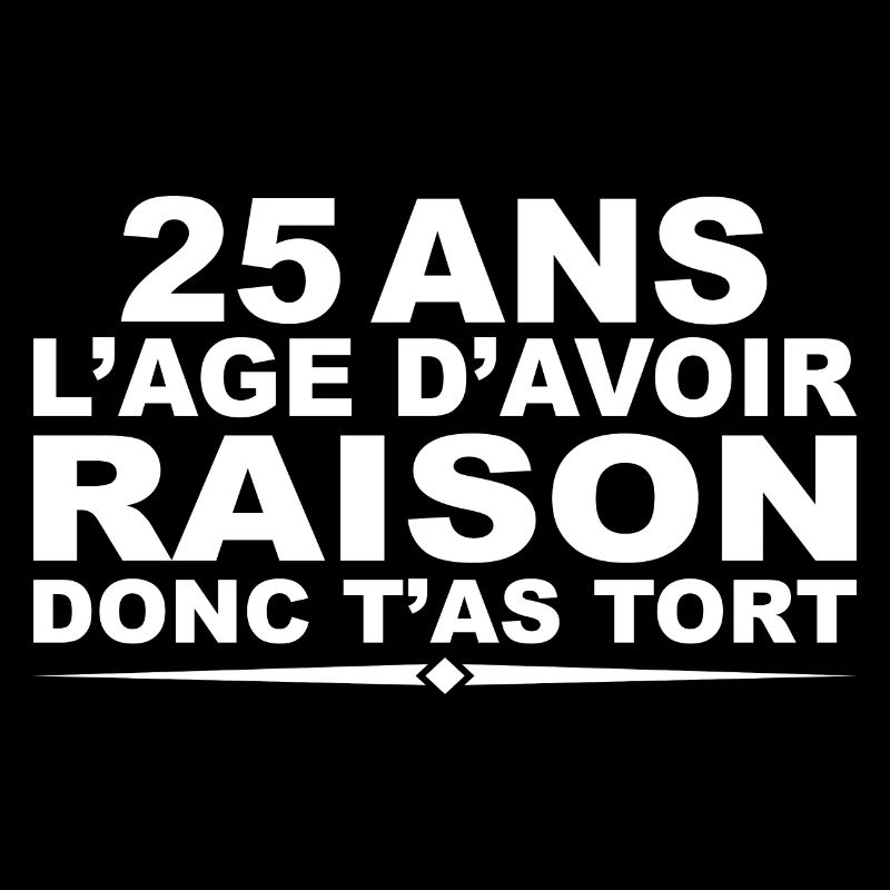 25 ans | Humour Cadeau D’anniversaire 25 ans