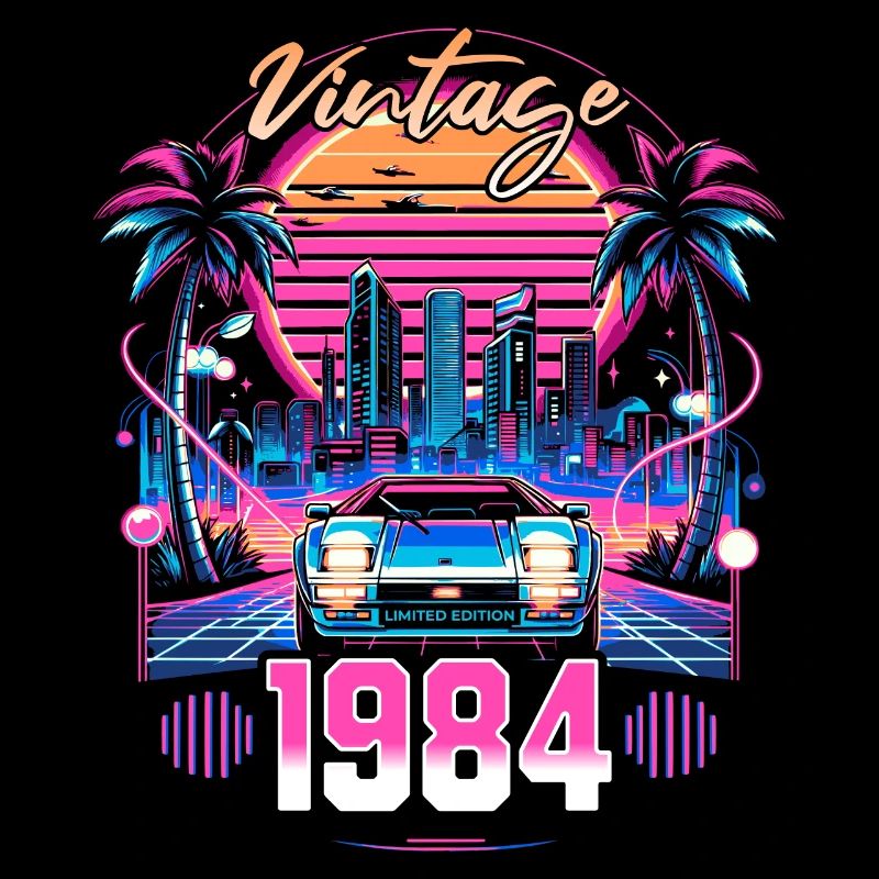 Synthwave Retro 40eme Anniversaire 1984