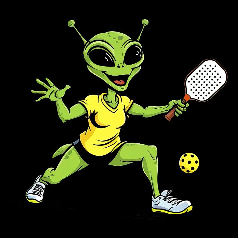 Alien plays pickleball