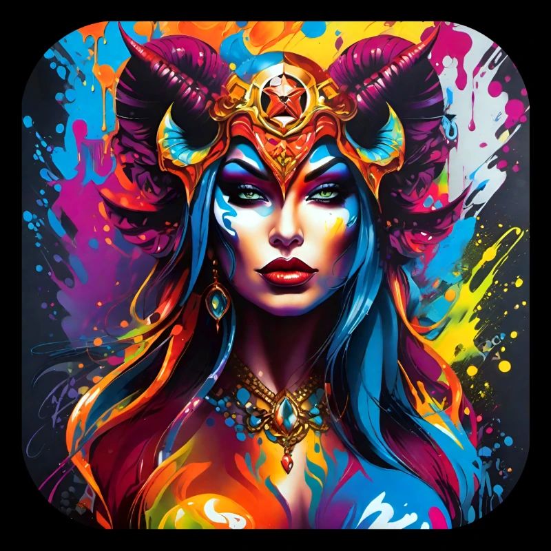 Demon in graffiti style