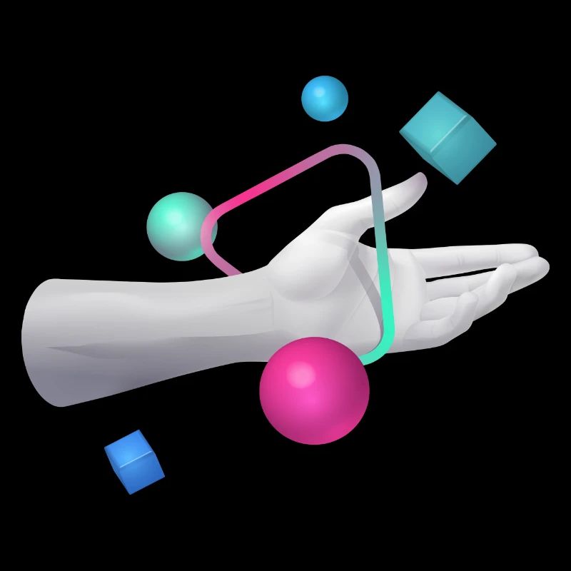 Graphique 3D à la main