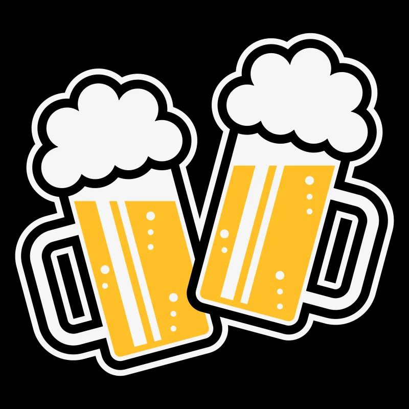 2 chopes de bière toast, à votre santé ! (Chopes à bière 3C)