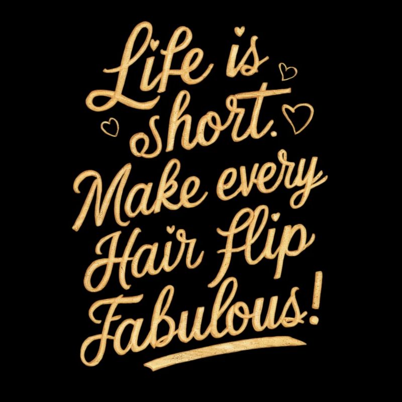 La vie est courte Rendez chaque flip de cheveux fabuleux