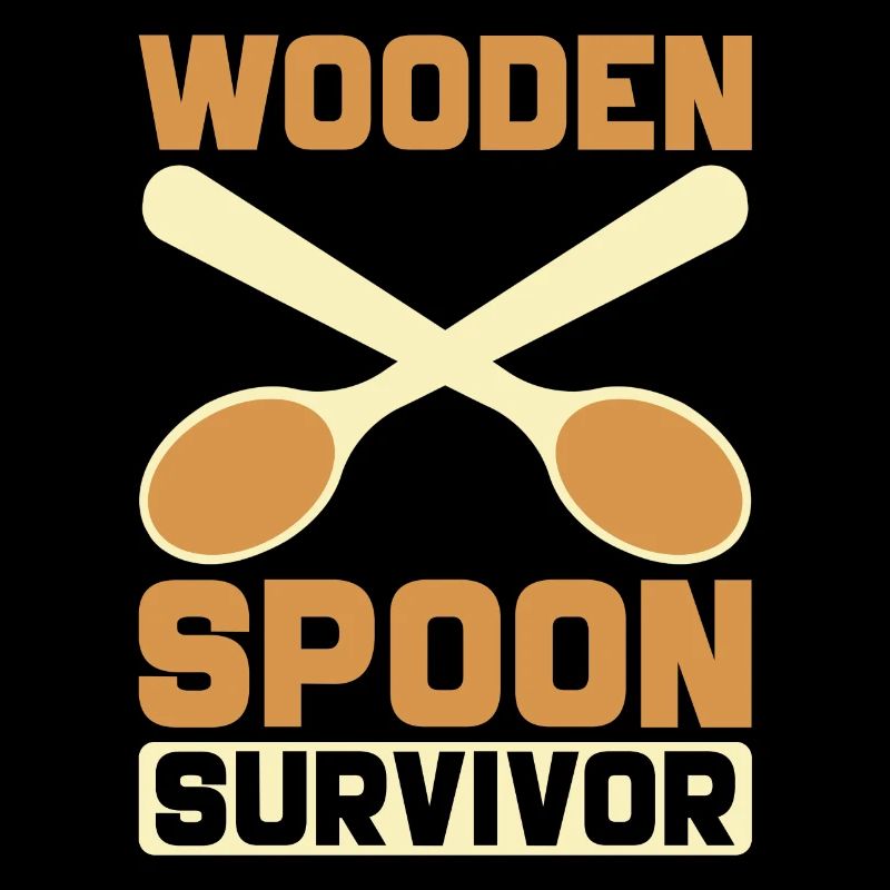 Wooden Spoon Survivor Funny Retro Design