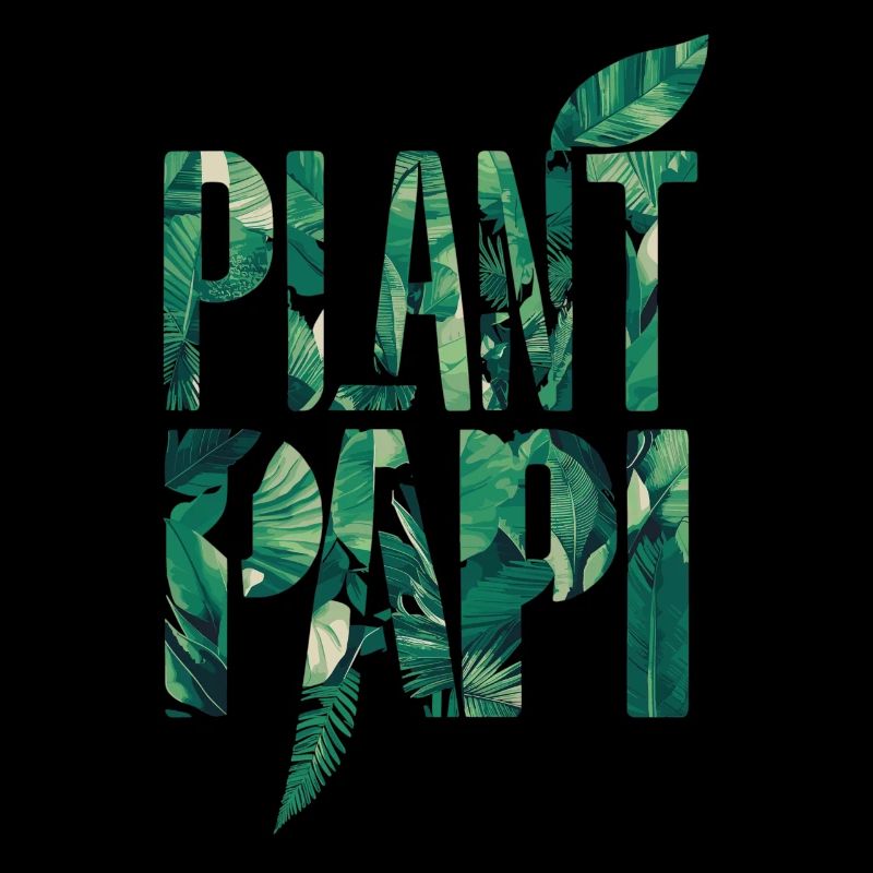 Plant Papi leaf motif for plant lovers