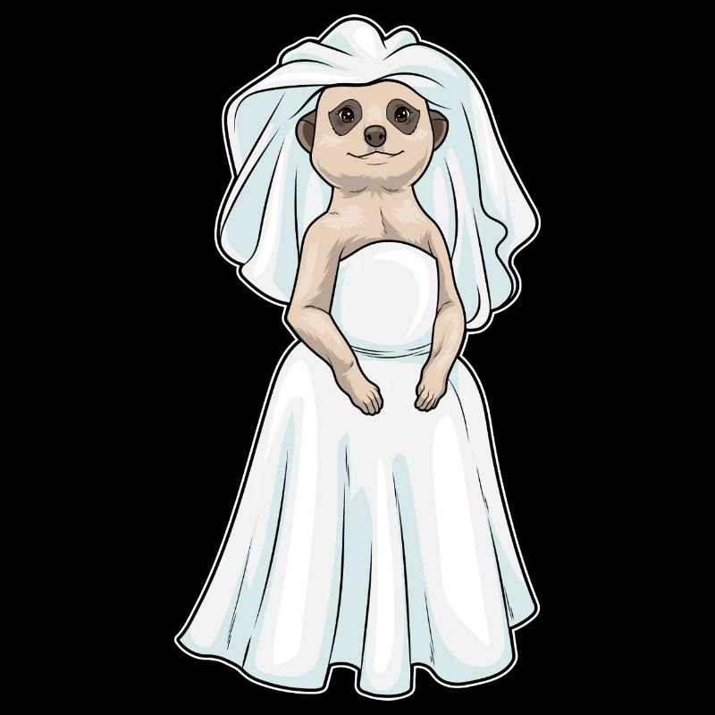 Suricate Voile de mariée Mariage