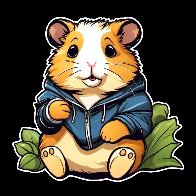 Hamster doré mignon avec sweat à capuche