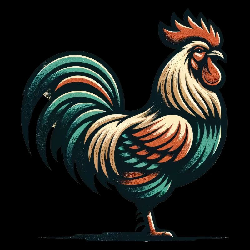 Breloque Coq Rustique
