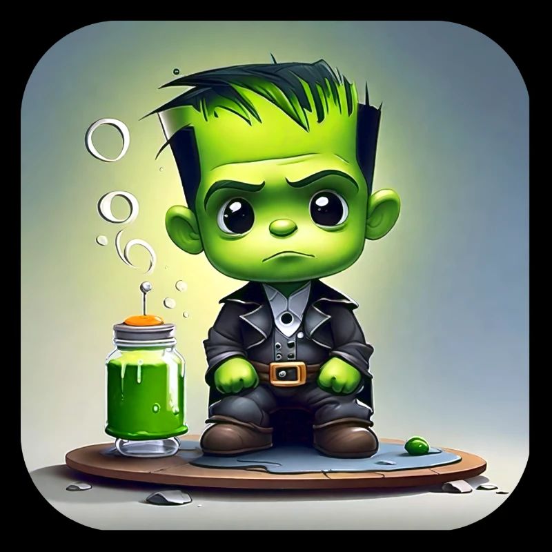 Mignon petit monstre vert