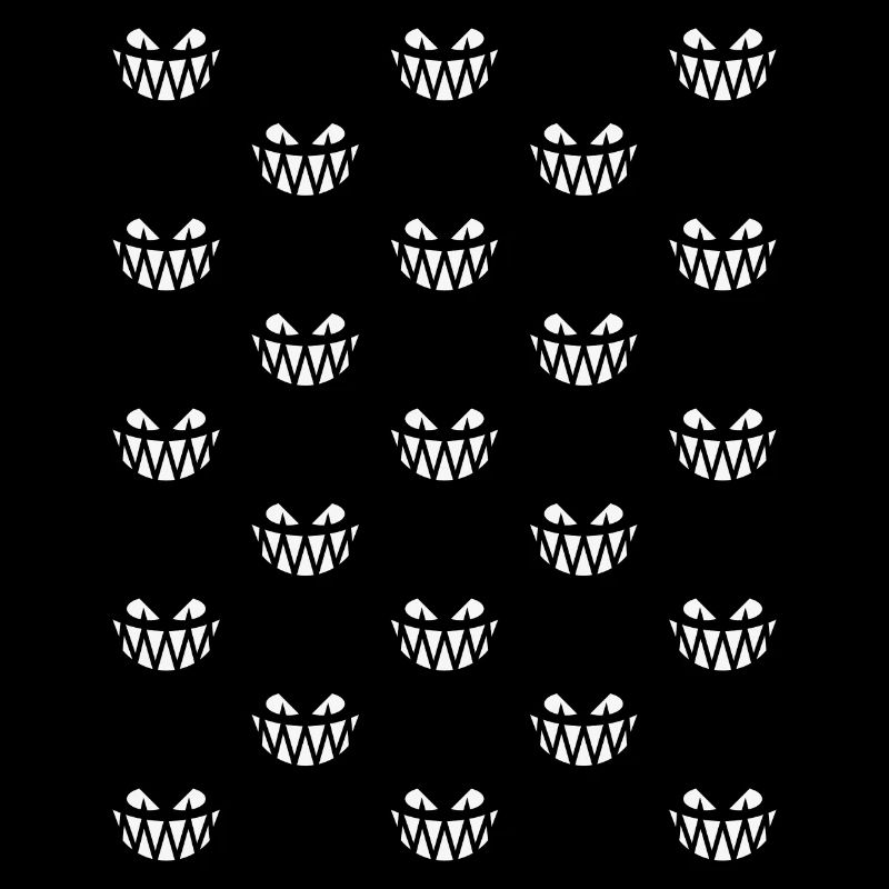 Halloween Frights (Pattern / Raster / White / PNG)