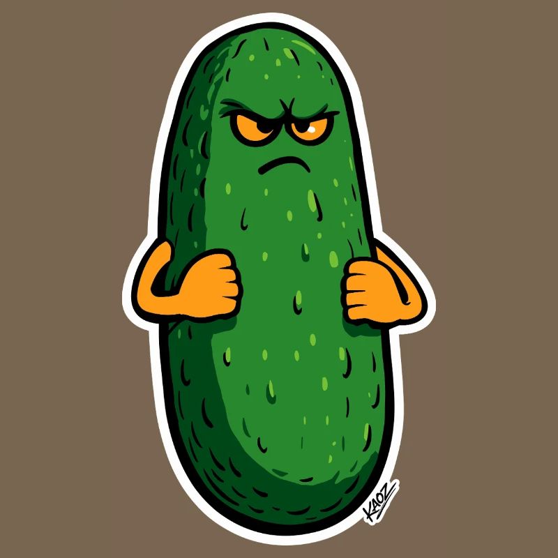 Grumpy Pickle Mascot