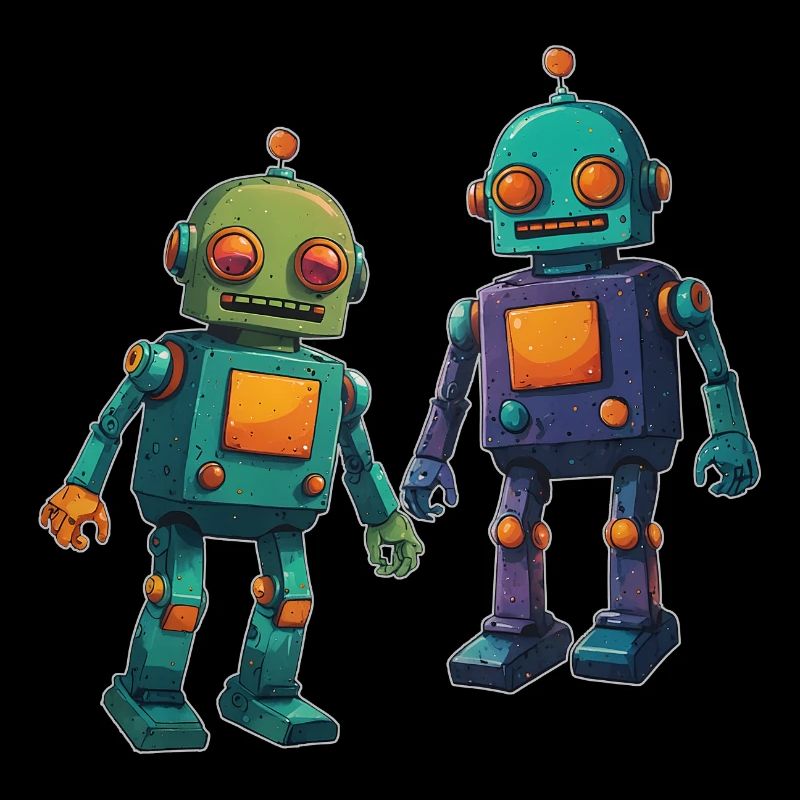 C’est ma chemise de robot deux mignons petits robots