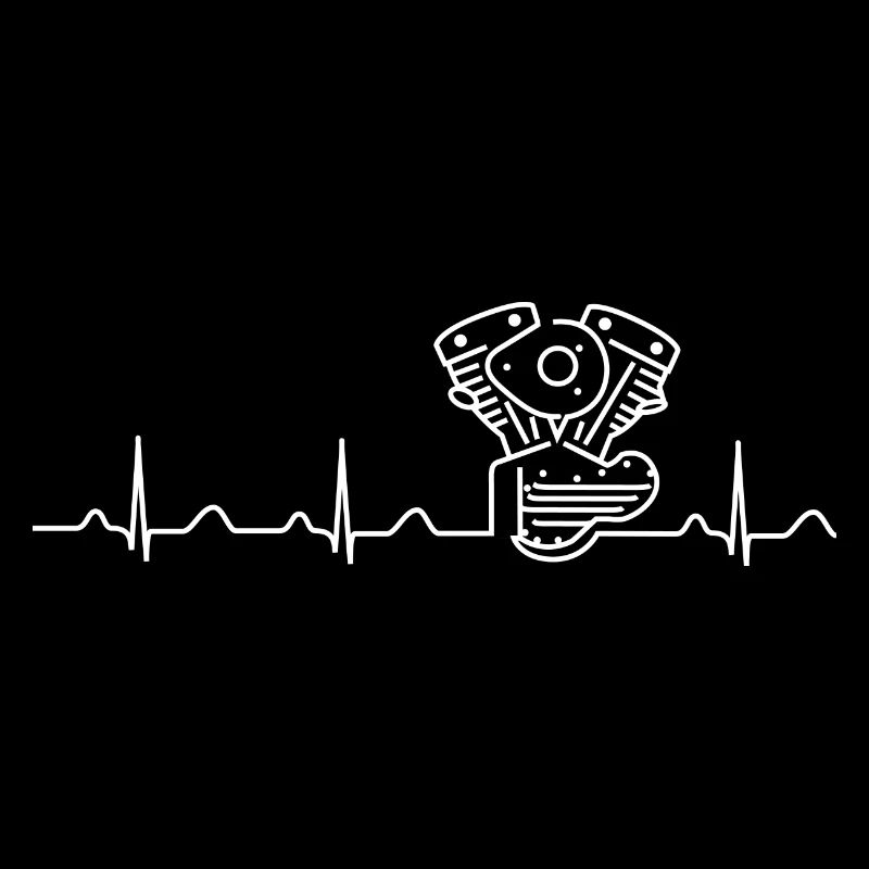 V2 Shovelhead Heartbeat white