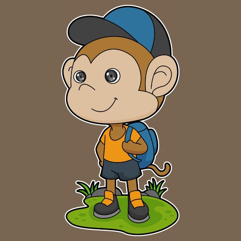 Monkey Backpack Cap