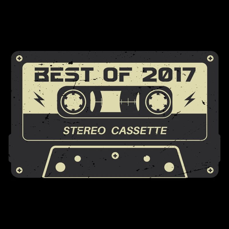 Cassette rétro 2017 millésime 2017 anniversaire 2017