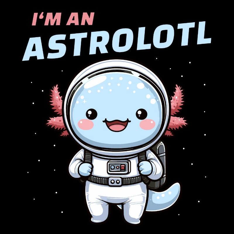 Je suis un astrolotl - Axolotl astronaute de l’espace mignon