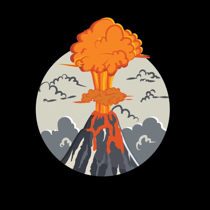 Erupting volcano