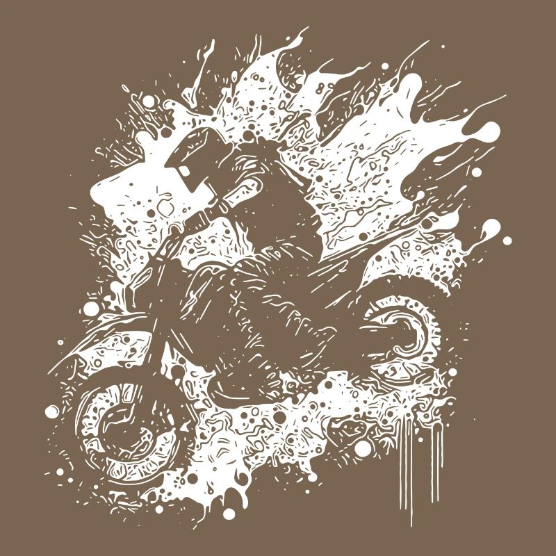 Motorcycle Off-Road Riding Splash Style