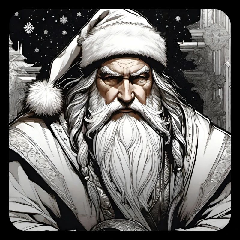 Père Noël cool en blanc