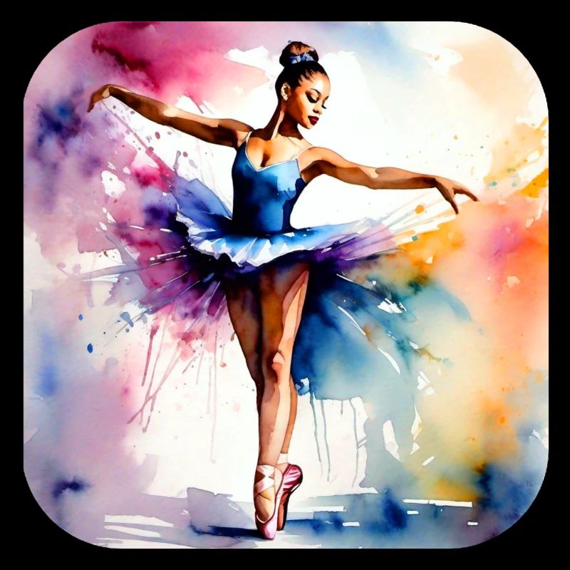 Prima ballerina with bright colors