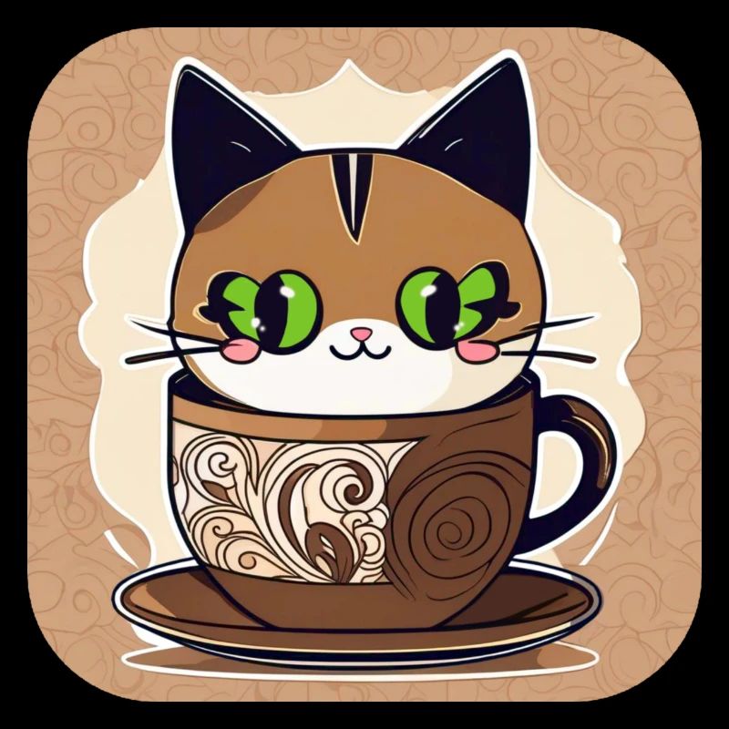 Cute Coffee Cat