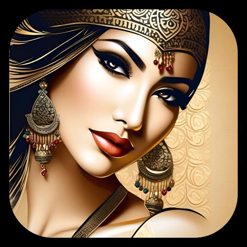 Mystical oriental belly dancer