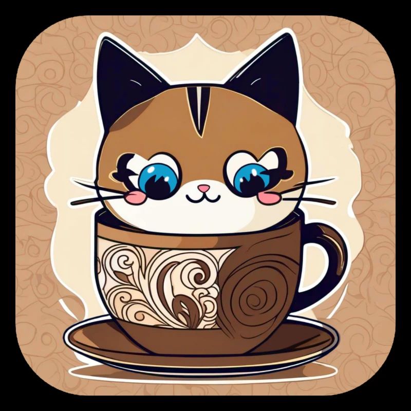 Cute Coffee Cat