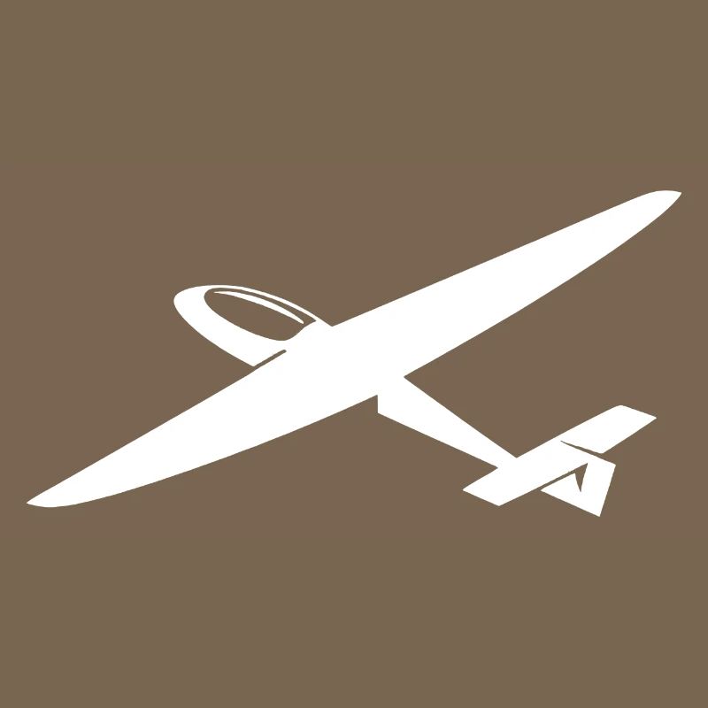 Minimalist Glider Pilot Silhouette