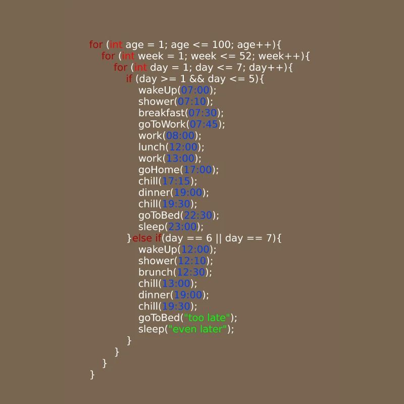 Ma vie - Java Code