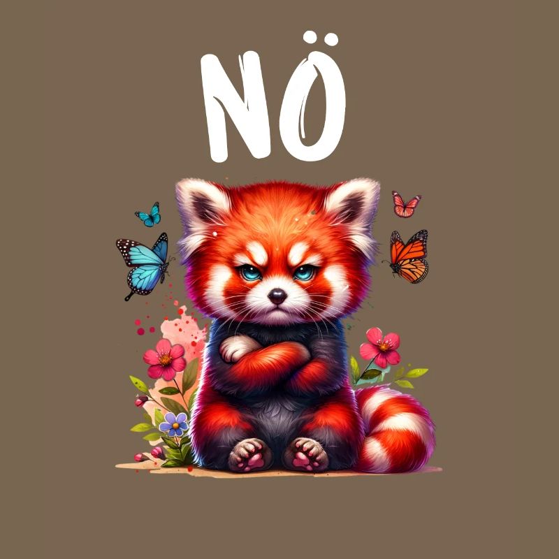 Red Panda Funny Saying Nope Fire Fox