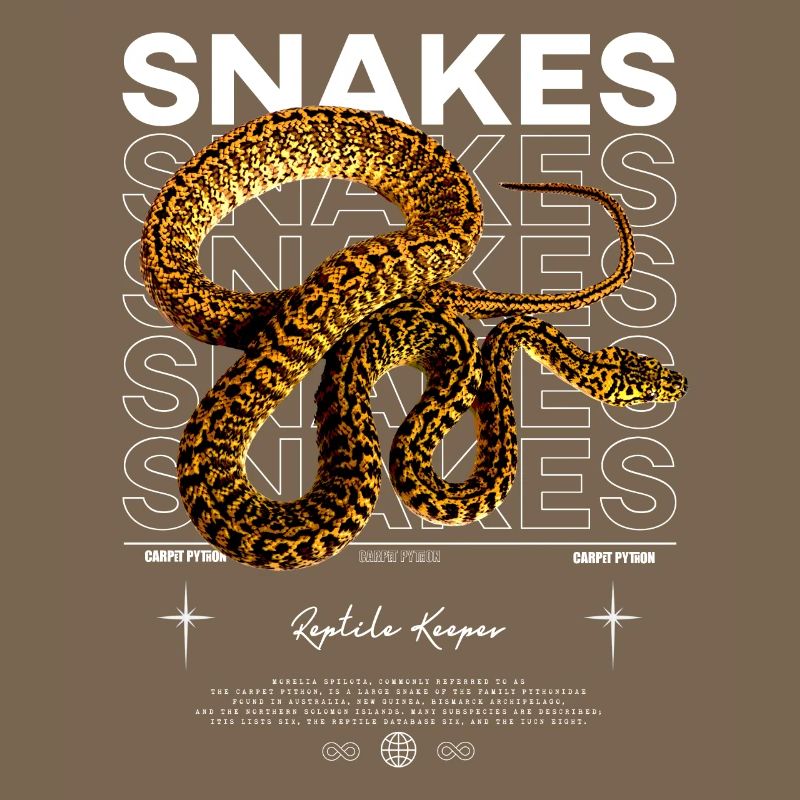 Carpet Python Modern Streetwear Reptile Keeper