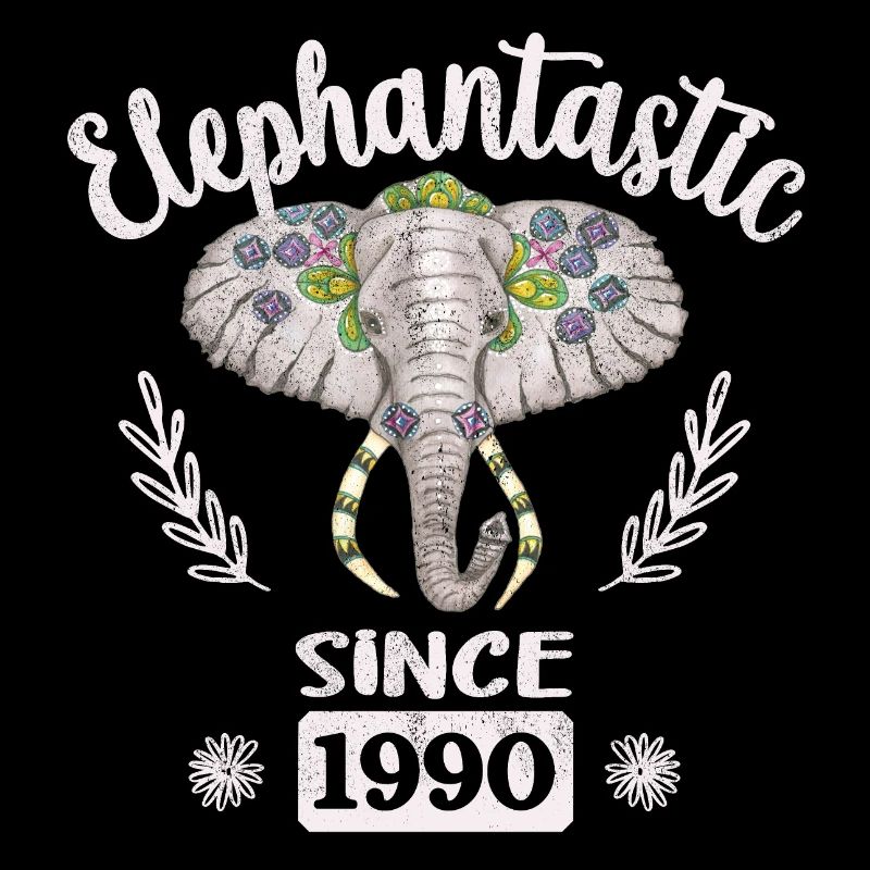 Elégatif depuis 1990, Tête D’éléphant Décorée