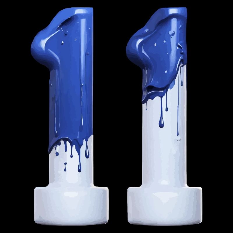 NON. 11 NUMÉRO 11 BLEU BLANC 11E ANNIVERSAIRE