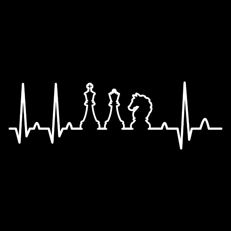 Chess Heartbeat Checkmate Board Game Player Gift
