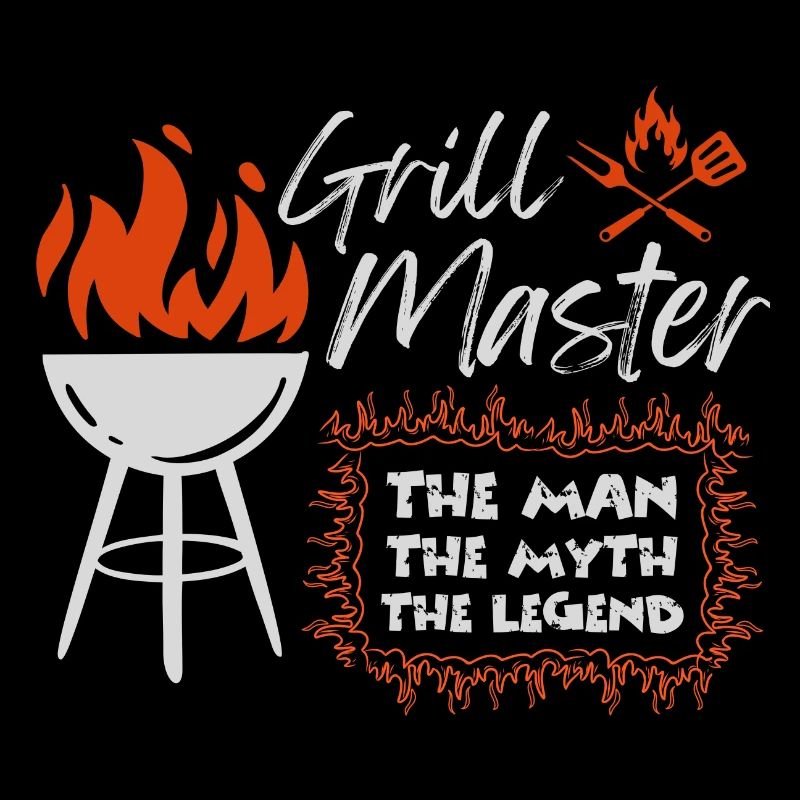 Grill Master BBQ Dad Father's Day Man Myth Legend