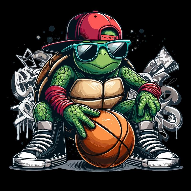 Basketball Turtle Sunglasses Graffiti