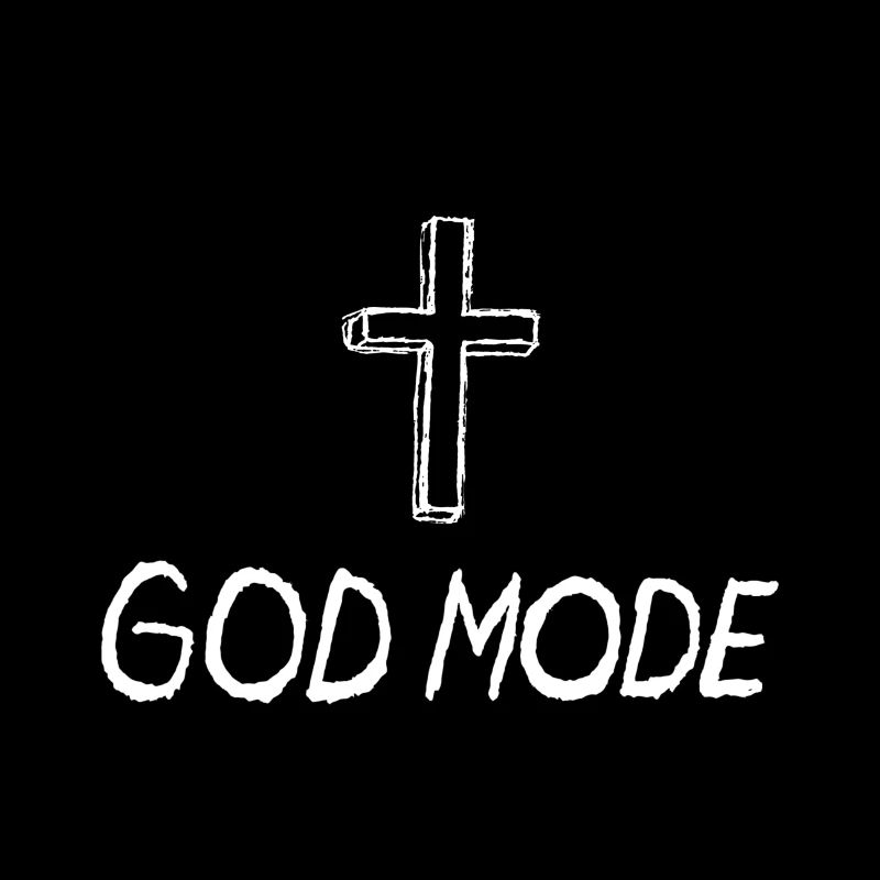 Citation de Dieu Mode avec Croix chrétienne