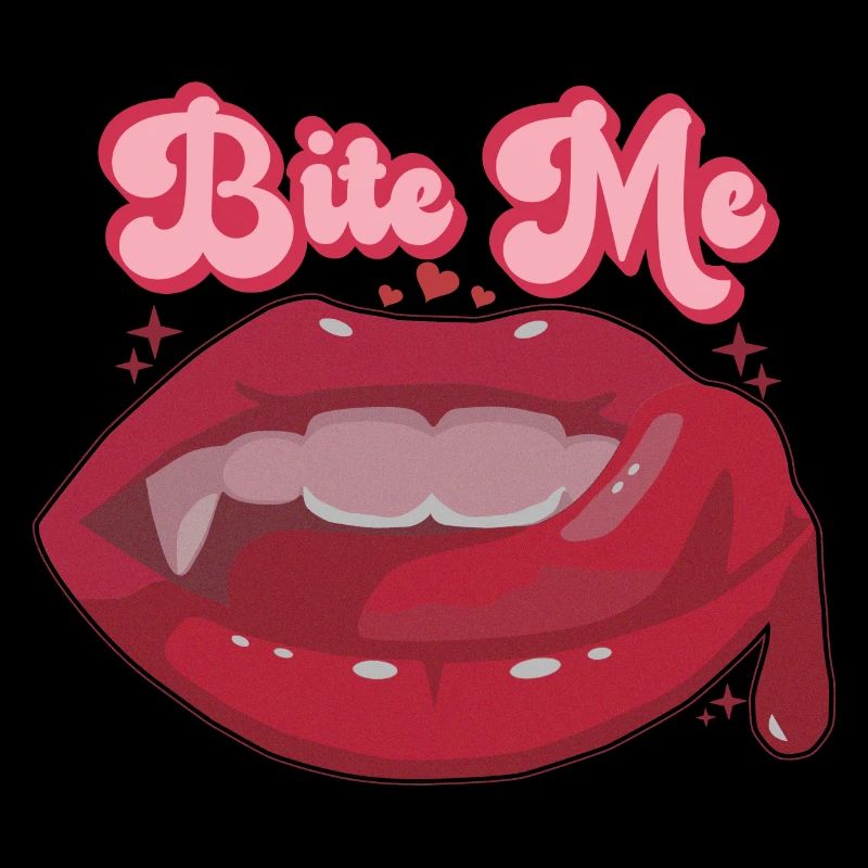 Sexy Groovy Halloween Design - Vampire Fangs