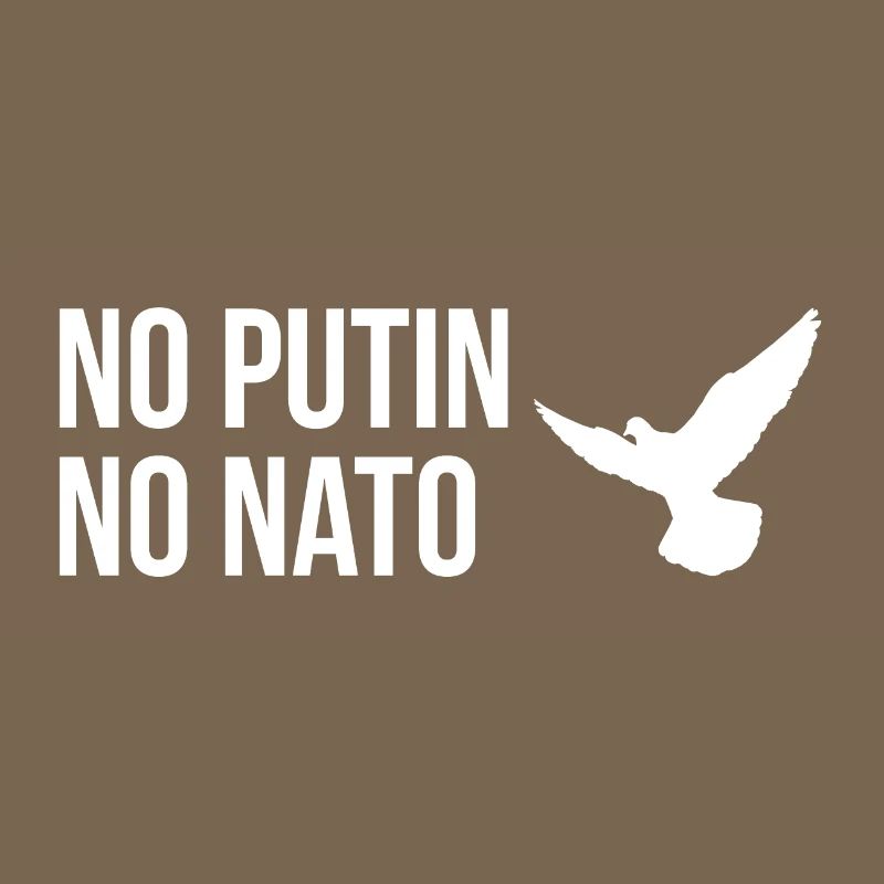 PAS DE POUTINE, PAS D’OTAN avec la colombe de la paix