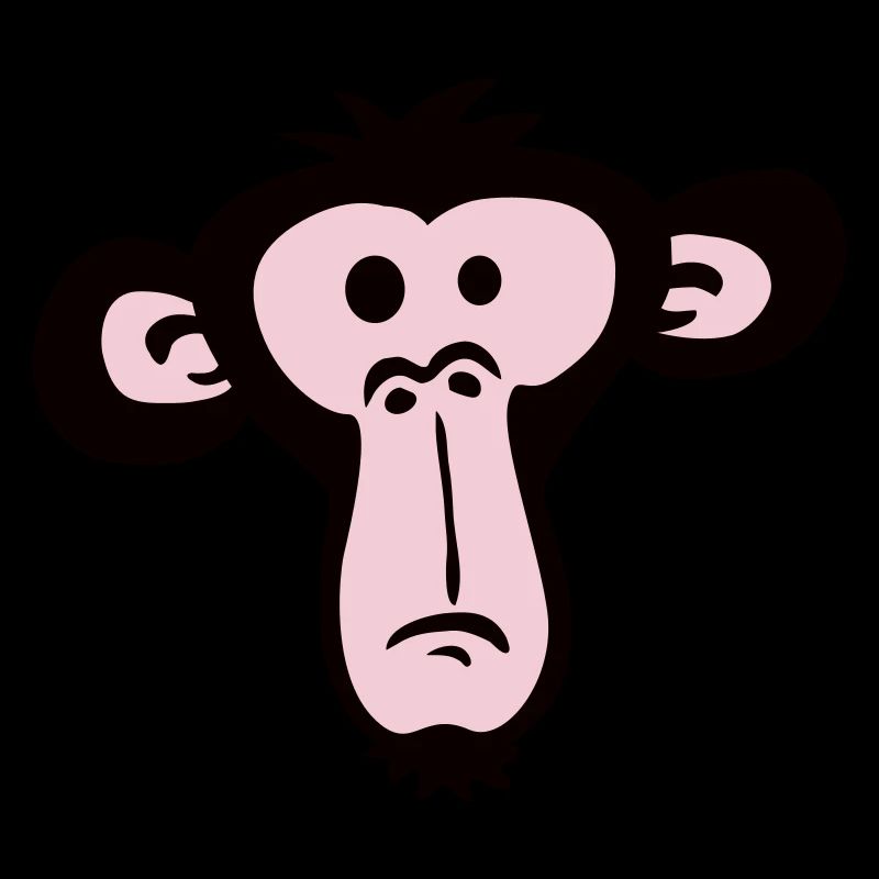 triste confus tête de singe ennui visage