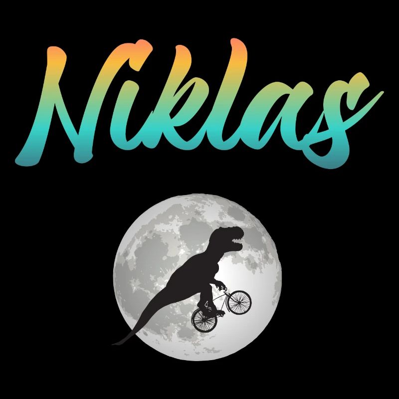 NIKLAS - Beautiful boy name with dinosaur