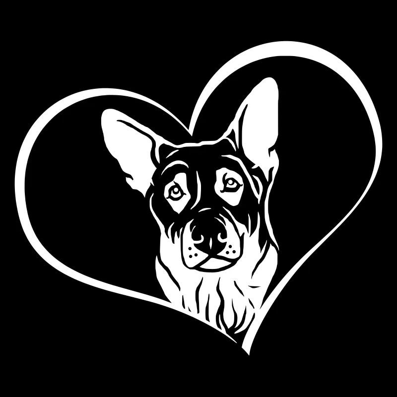 German Shepherd in the heart
