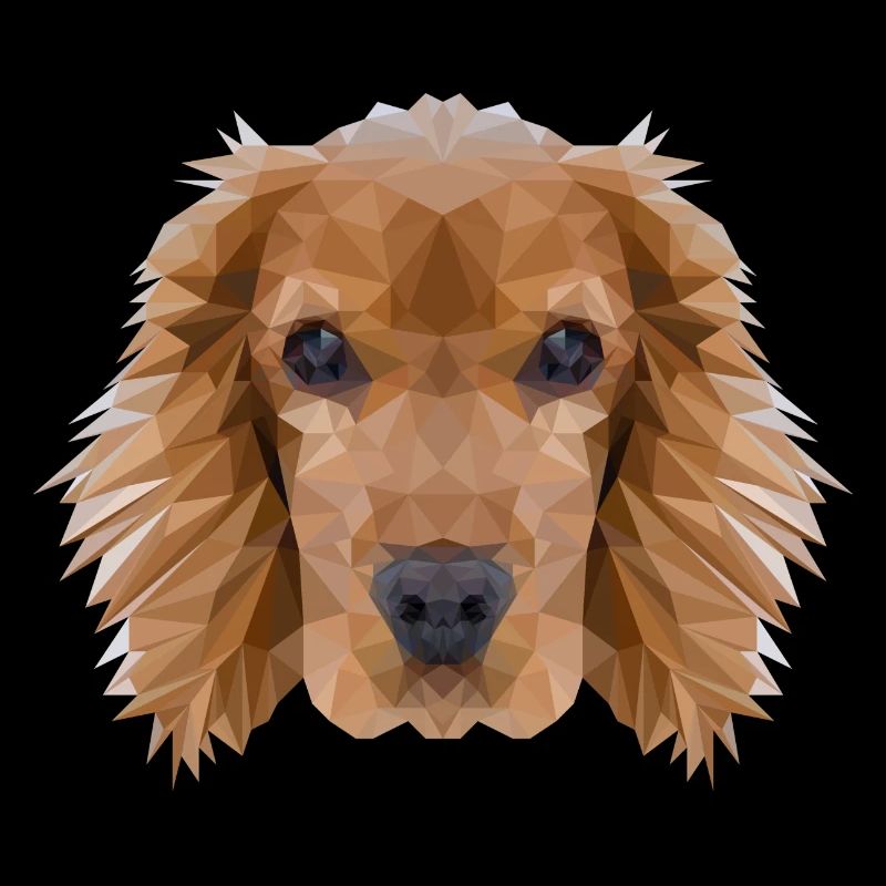 Cocker Spaniel Dog Polygon Design