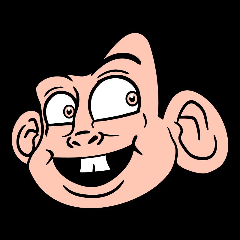 Visage de singe Mignon Mignon Tête Mignonne Rire Heureux